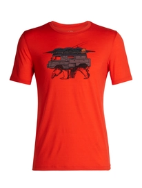 T-shirt Icebreaker Homme Tech Lite SS Crewe Arctic Explorers Chili Red