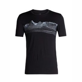 T-Shirt Icebreaker Mens Tech Lite SS Crewe Pyrenees Black