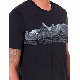 T-Shirt Icebreaker Mens Tech Lite SS Crewe Pyrenees Black