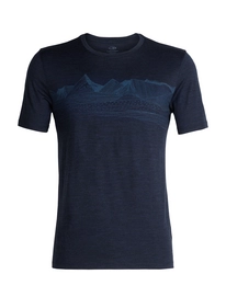 T-shirt Icebreaker Homme Tech Lite SS Crewe Pyrenees Dk Night Heather