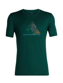 T-Shirt Icebreaker Mens Tech Lite SS Crewe Sum of Parts Dk Pine