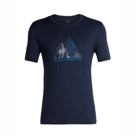 T-Shirt Icebreaker Tech Lite SS Crewe Sum of Parts Dk Night Heather Herren