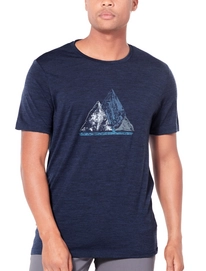 T-Shirt Icebreaker Mens Tech Lite SS Crewe Sum of Parts Dk Night Heather