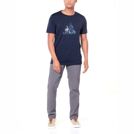 T-Shirt Icebreaker Mens Tech Lite SS Crewe Sum of Parts Dk Night Heather
