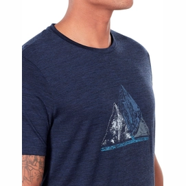 T-Shirt Icebreaker Mens Tech Lite SS Crewe Sum of Parts Dk Night Heather