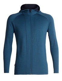 Fleecejacke Icebreaker Wander Hooded Jacket Prussian Blue Herren