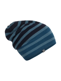 Muts Icebreaker Adult Stripe Slouch Beanie Prussian Blue