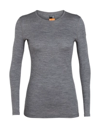 Ondershirt Icebreaker Womens 200 Oasis LS Crewe Gritstone Heather