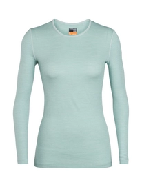 Ondershirt Icebreaker Womens 200 Oasis LS Crewe Dew Arctic Teal Stripe