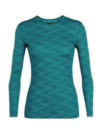 Funktionsunterhemd Icebreaker Womens 200 Oasis LS Crewe Curve Kingfisher Arctic Damen