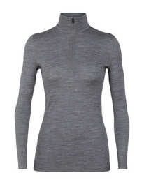 Ondershirt Icebreaker Womens 200 Oasis LS Half Zip Gritstone Heather