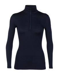 Ondershirt Icebreaker Womens 200 Oasis LS Half Zip Midnight Navy