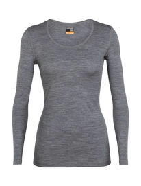 Ondershirt Icebreaker Womens 200 Oasis LS Scoop Gritstone Heather
