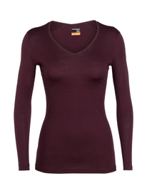 Ondershirt Icebreaker Womens 200 Oasis LS V Velvet