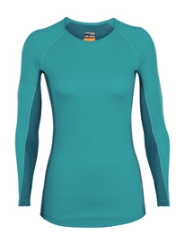 Ondershirt Icebreaker Womens 200 Zone LS Crewe Arctic Teal Kingfisher Dew