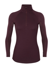 Ondershirt Icebreaker Womens 200 Zone LS Half Zip Velvet Prism
