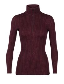 Ondershirt Icebreaker Womens 250 Vertex LS Half Zip Drift Velvet Prism