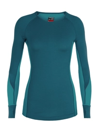 Ondershirt Icebreaker Womens 260 Zone Longsleeve Jet Kingfisher Arctic