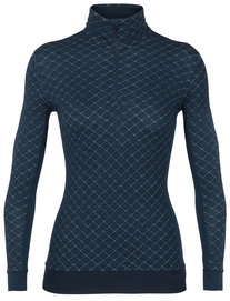 Trui Icebreaker Womens Affinity Thermo LS Half Zip Eclipse Heather