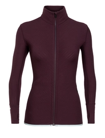 Fleecejacke Icebreaker Descender LS Zip Velvet Dew Damen