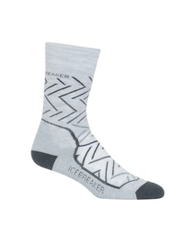 Sokken Icebreaker Womens Hike + Medium Crew Sunrise Blizzard Heather Monsoon Black