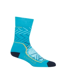 Sokken Icebreaker Womens Hike + Medium Crew Sunrise Arctic Teal Midnight Navy Ginger