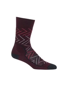 Sokken Icebreaker Womens Hike + Medium Crew Sunrise Velvet Prism Jet Heather