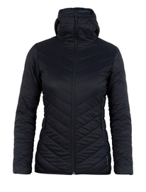 Jacke Icebreaker Hyperia Hooded Jacket Black Damen