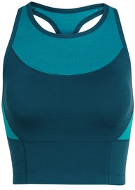 Brassière de Sport Icebreaker Womens Meld Zone Long Sport Bra Kingfisher Arctic Teal