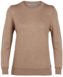 Trui Icebreaker Womens Muster Crewe Sweater Camel Heather