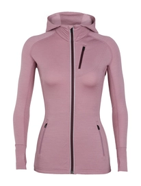 Jacke Icebreaker Quantum LS Zip Hood Opal Velvet Damen