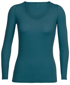 T-shirt à Manches Longues Icebreaker Womens Siren LS Sweetheart Kingfisher