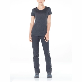 T-Shirt Icebreaker Womens Sphere SS Low Crewe Black Heather