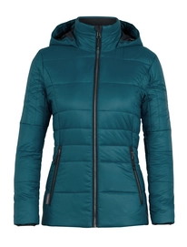 Jacke Icebreaker Stratus X Hooded Jacket Kingfisher Jet Heather Damen