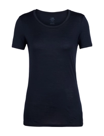 T-Shirt Icebreaker Womens Tech Lite SS Low Crewe Midnight Navy