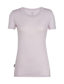 T-Shirt Icebreaker Womens Tech Lite SS Low Crewe Blush Heather