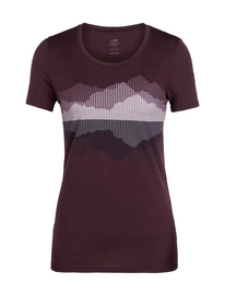 T-Shirt Icebreaker Womens Tech Lite SS Low Crewe Cook Reflected Velvet