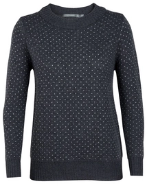 Pullover Icebreaker Waypoint Crewe Sweater Char Heather Steel Heather Damen