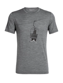 T-shirt Icebreaker Homme Tech Lite SS Crewe Bear Lift Gritstone Heather