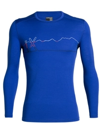 T-shirt à Manches Longues Icebreaker Men 200 Oasis LS Crewe Single Line Ski Surf