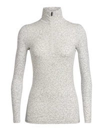 T-shirt à Manches Longues Icebreaker Women 200 Oasis LS Half Zip Sky Paths Snow