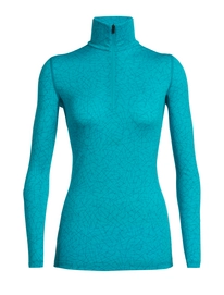 Longsleeve Icebreaker Women 200 Oasis LS Half Zip Sky Paths Arctic Teal
