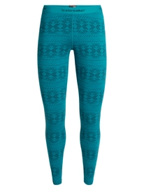 Leggings Icebreaker Women 250 Vertex Crystalline Arctic Teal Blue