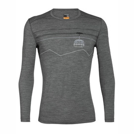 Longsleeve Icebreaker Men 200 Oasis LS Crewe Peak to Peak Lift Gritstone Heather