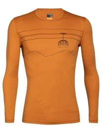 Longsleeve Icebreaker Men 200 Oasis LS Crewe Peak to Peak Lift Cavern
