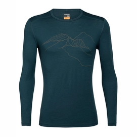 Longsleeve Icebreaker Men 200 Oasis LS Crewe The Higher We Go Nightfall