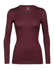 Longsleeve Icebreaker 200 Oasis LS Crewe Redwood Damen