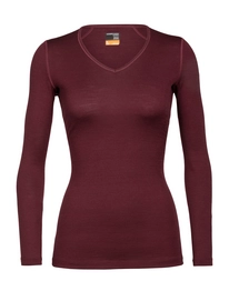 Longsleeve Icebreaker Women 200 Oasis LS V Redwood