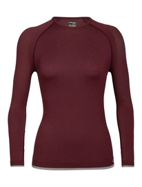 Longsleeve Icebreaker Women 200 Zone Seamless LS Crewe Redwood