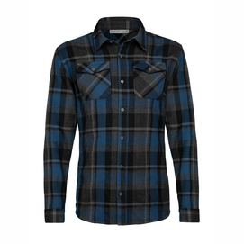 Chemisier Icebreaker Men Lodge LS Flannel Shirt Black